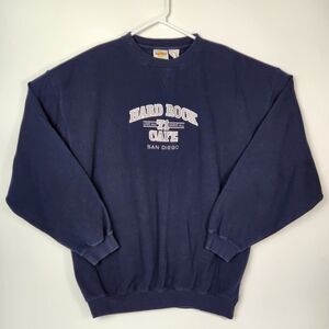 Vtg 90s Hard Rock Cafe Sweater Sz XL San Diego‎ CA Embroidered Streetwear Retro